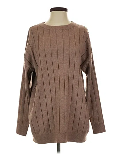 Pre-owned Zyia Active Pullover Sweater In Brown