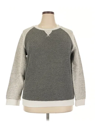 Pre-owned Zyia Active Pullover Sweater In Gray