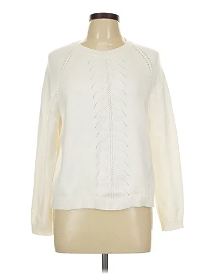 Pre-owned Zyia Active Pullover Sweater In Ivory