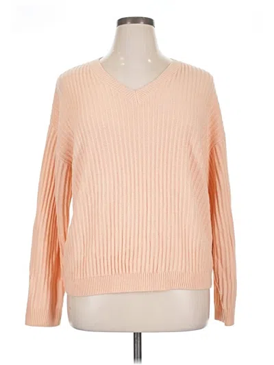 Pre-owned Zyia Active Pullover Sweater In Orange