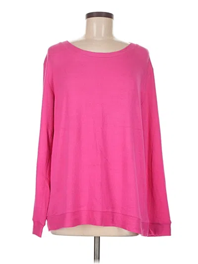 Pre-owned Zyia Active Pullover Sweater In Pink