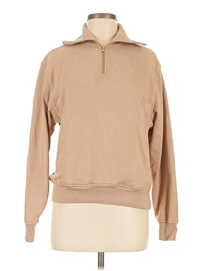 Pre-owned Zyia Active Pullover Sweater In Tan