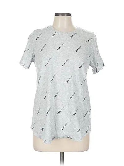 Pre-owned Zyia Active Short Sleeve T-shirt In Silver