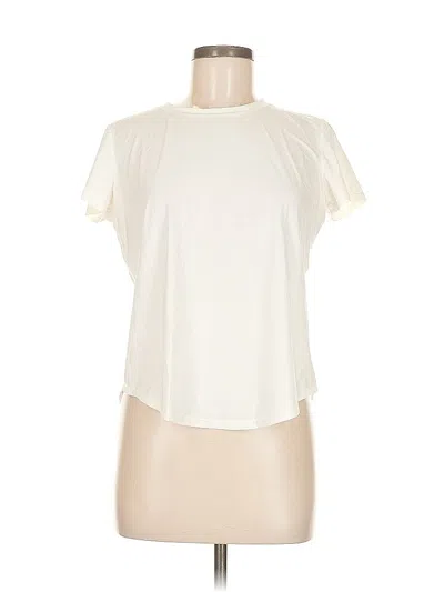 Pre-owned Zyia Active Short Sleeve T-shirt In White