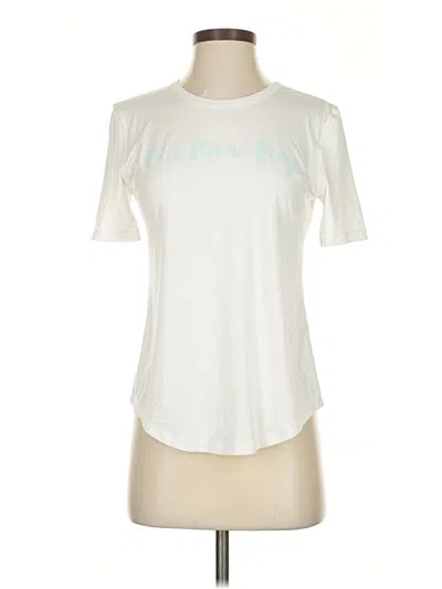Pre-owned Zyia Active Short Sleeve T-shirt In White
