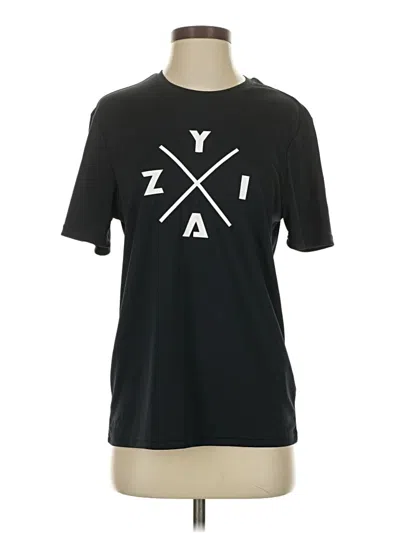 Pre-owned Zyia Active Short Sleeve T-shirt In Black