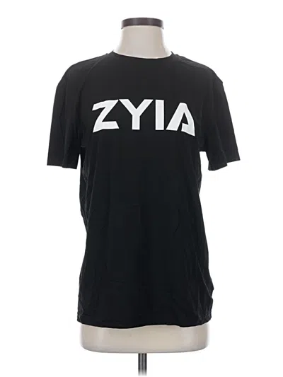 Pre-owned Zyia Active Short Sleeve T-shirt In Black
