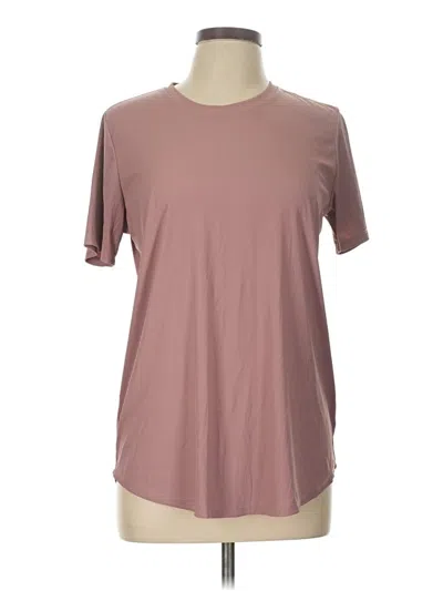 Pre-owned Zyia Active Short Sleeve T-shirt In Brown