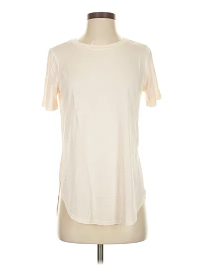 Pre-owned Zyia Active Short Sleeve T-shirt In Ivory