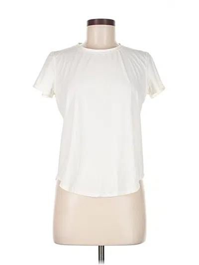 Pre-owned Zyia Active Short Sleeve T-shirt In White