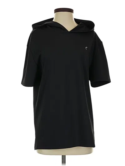 Pre-owned Zyia Active Short Sleeve Turtleneck In Black