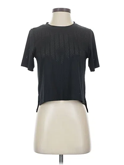 Pre-owned Zyia Active Short Sleeve Turtleneck In Black