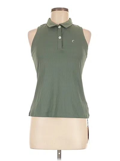 Pre-owned Zyia Active Sleeveless Blouse In Green