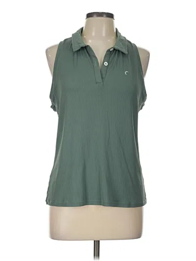 Pre-owned Zyia Active Sleeveless Blouse In Green