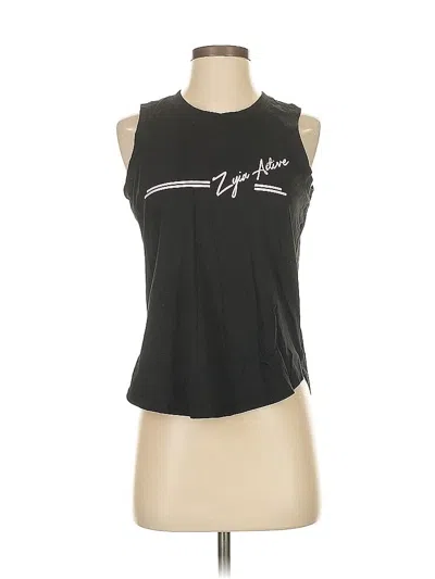 Pre-owned Zyia Active Sleeveless T-shirt In Black