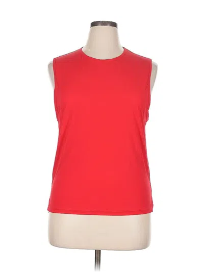Pre-owned Zyia Active Sleeveless T-shirt In Red