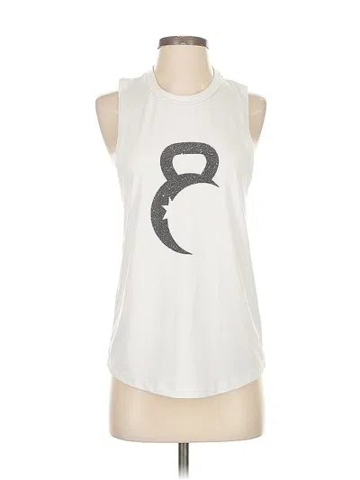 Pre-owned Zyia Active Sleeveless T-shirt In White