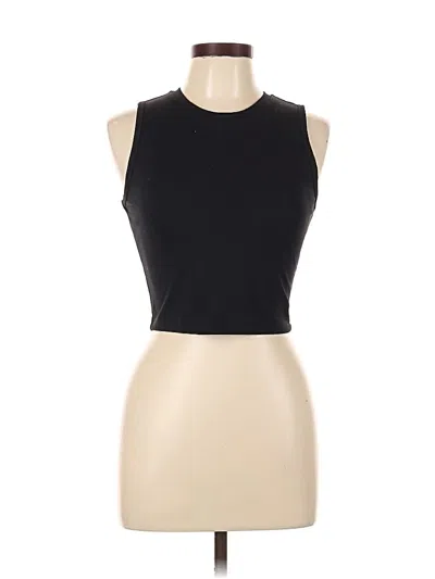 Pre-owned Zyia Active Sleeveless Top Black Halter Neckline Tops