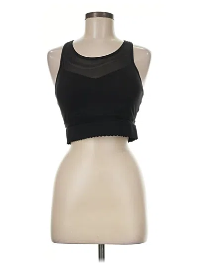 Pre-owned Zyia Active Sleeveless Top Black Halter Neckline Tops