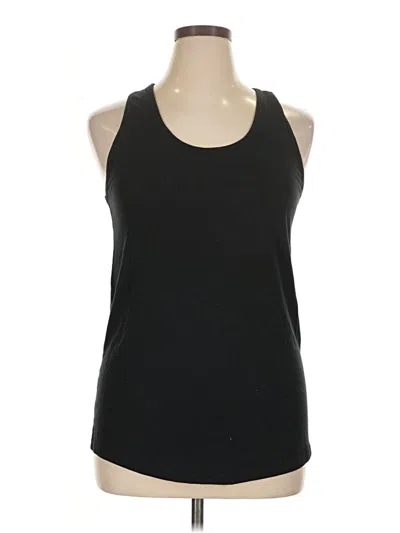 Pre-owned Zyia Active Sleeveless Top Black Scoop Neck Tops