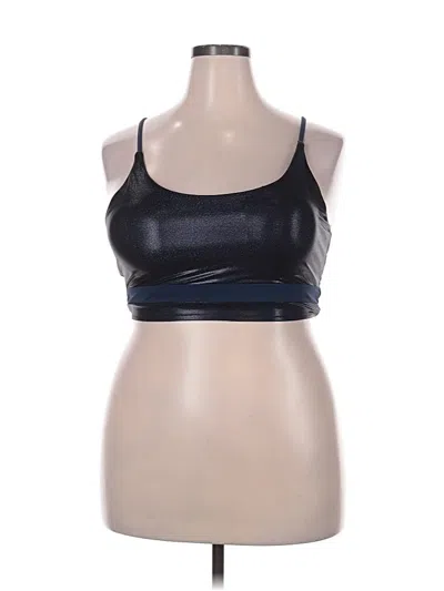 Pre-owned Zyia Active Sleeveless Top Black Strapless Neckline Tops