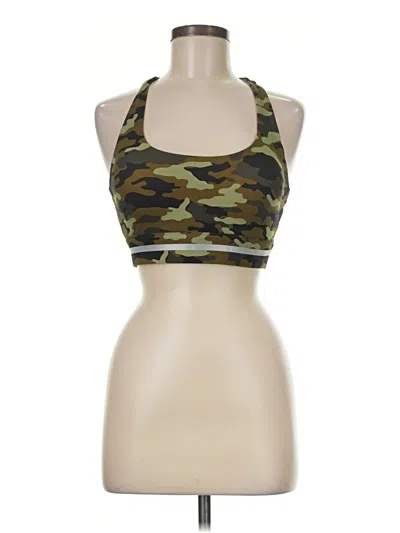 Pre-owned Zyia Active Sleeveless Top Green Halter Neckline Tops