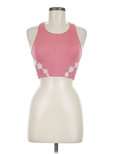 Pre-owned Zyia Active Sleeveless Top Pink Halter Neckline Tops