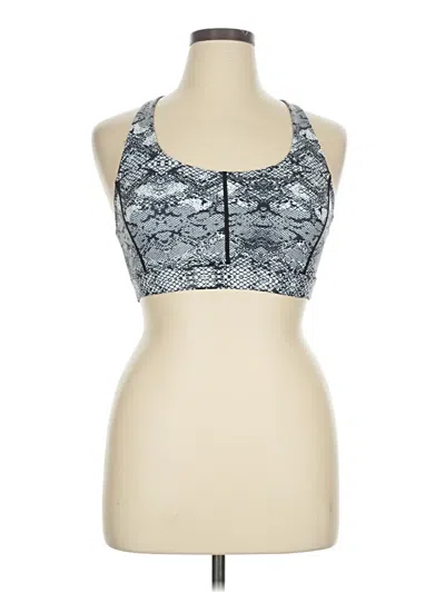 Pre-owned Zyia Active Sleeveless Top Silver Halter Neckline Tops
