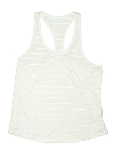 Pre-owned Zyia Active Sleeveless Top White Halter Neckline Tops
