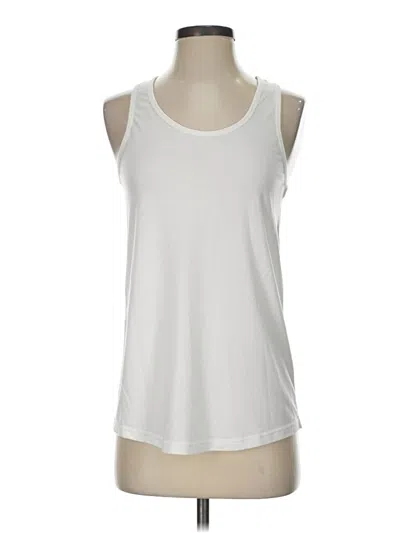 Pre-owned Zyia Active Sleeveless Top White Scoop Neck Tops