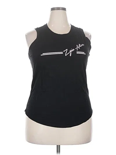 Pre-owned Zyia Active Sleeveless T-shirt In Black