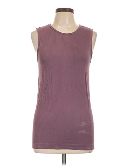 Pre-owned Zyia Active Sleeveless T-shirt In Burgundy