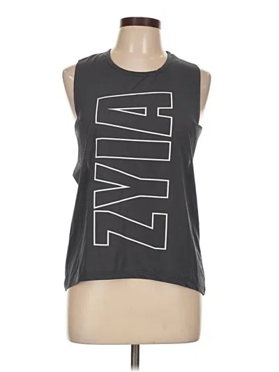 Pre-owned Zyia Active Sleeveless T-shirt In Gray