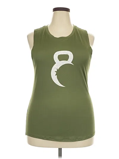 Pre-owned Zyia Active Sleeveless T-shirt In Green