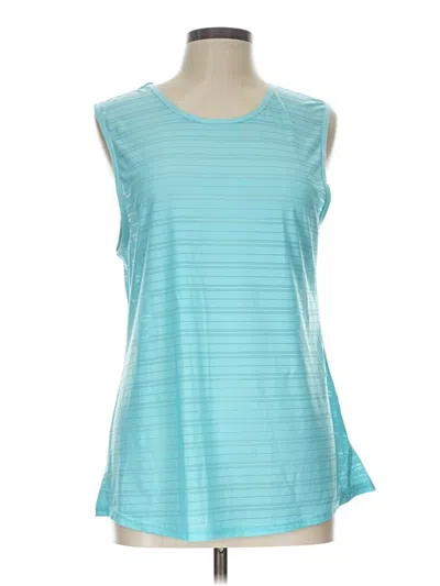 Pre-owned Zyia Active Sleeveless T-shirt In Teal