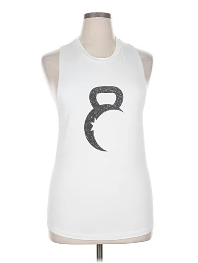 Pre-owned Zyia Active Sleeveless T-shirt In White