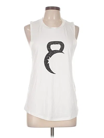 Pre-owned Zyia Active Sleeveless T-shirt In White