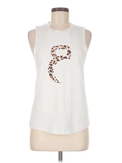 Pre-owned Zyia Active Sleeveless T-shirt In White