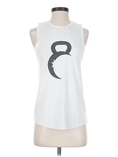 Pre-owned Zyia Active Sleeveless T-shirt In White