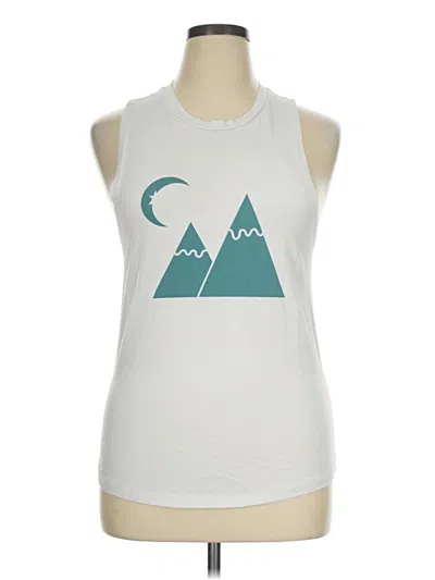 Pre-owned Zyia Active Sleeveless T-shirt In White