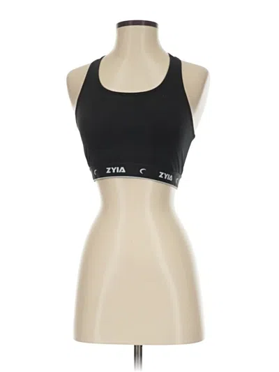 Pre-owned Zyia Active Sports Bra In Black