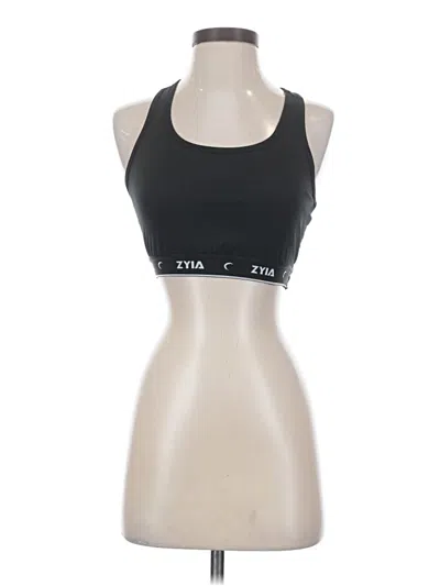 Pre-owned Zyia Active Sports Bra In Black