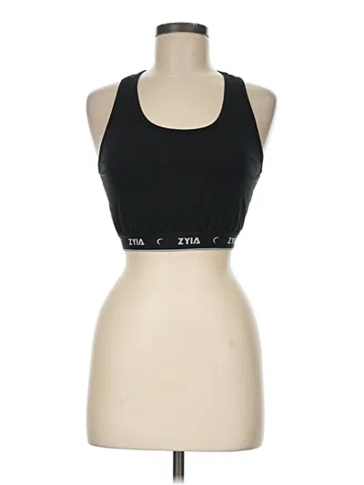 Pre-owned Zyia Active Sports Bra In Black