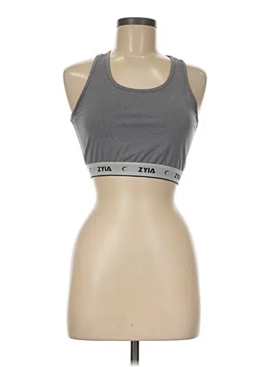Pre-owned Zyia Active Sports Bra In Gray