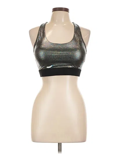 Pre-owned Zyia Active Sports Bra In Silver
