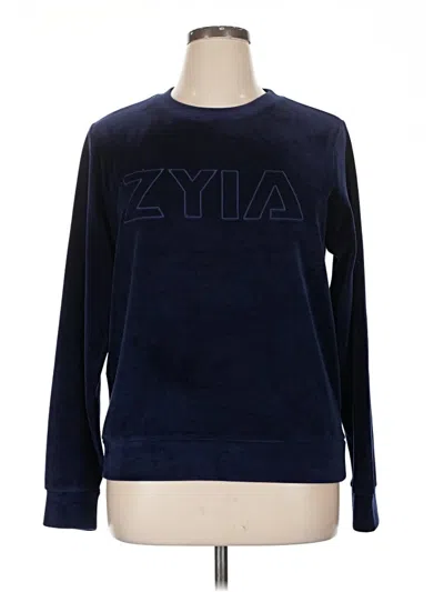 Pre-owned Zyia Active Sweatshirt In Blue