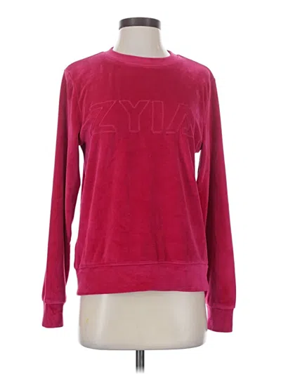 Pre-owned Zyia Active Sweatshirt In Burgundy