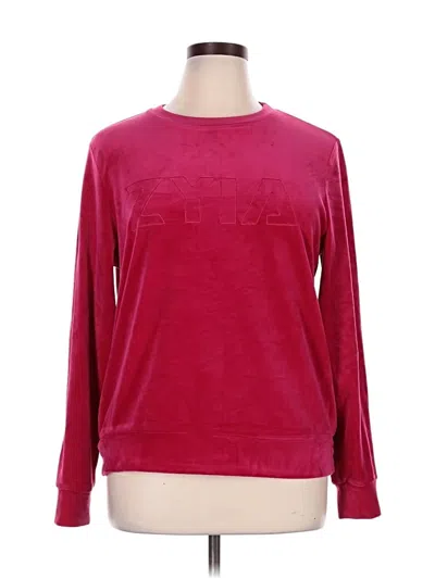 Pre-owned Zyia Active Sweatshirt In Burgundy