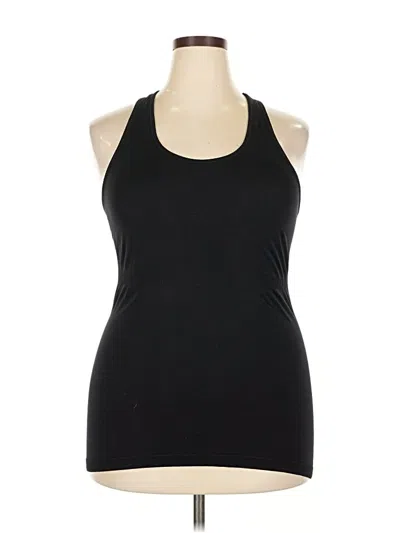 Pre-owned Zyia Active Tank Top Black Halter Neckline Tops