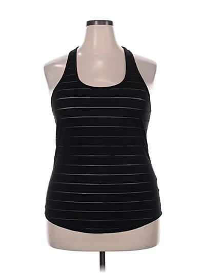 Pre-owned Zyia Active Tank Top Black Halter Neckline Tops